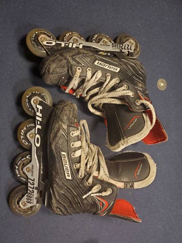 Junior Used Bauer Inline Skates Regular Width Size 3