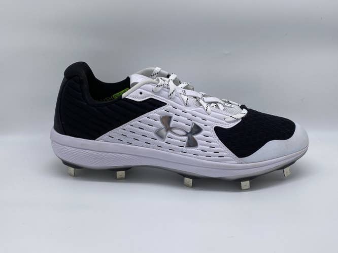 White Men's Metal Under Armour Cleats