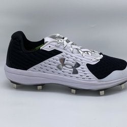 White Men's Metal Under Armour Cleats