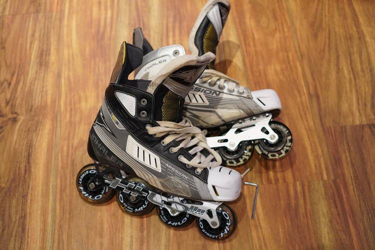 Used Senior Mission Inhaler AC3 Inline Skates Regular Width Size 10