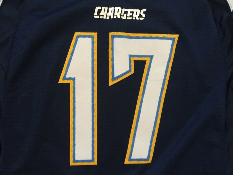 San Diego Chargers Jersey Mens Medium Philip Rivers #17 Reebok Powder Blue