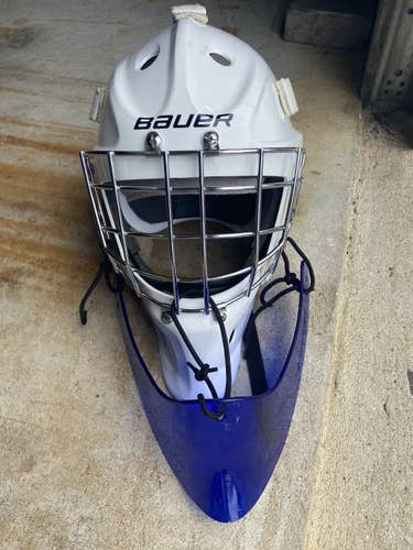 White Used Bauer  Profile 940 Goalie Mask