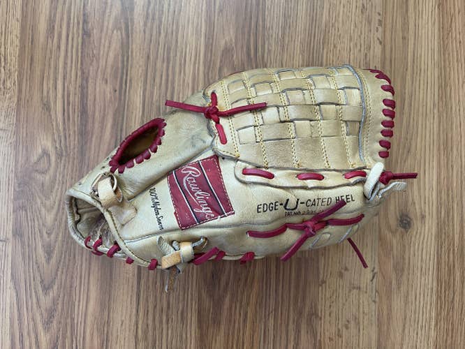 Rawlings GJF4 Right Handed SUPER VINTAGE Cesar Cedeno 13" Leather Softball Glove!