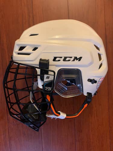 White Used Small CCM Tacks 310 Helmet