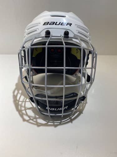 Bauer Re-Akt 75m White Hockey Helmet & Silver Cage