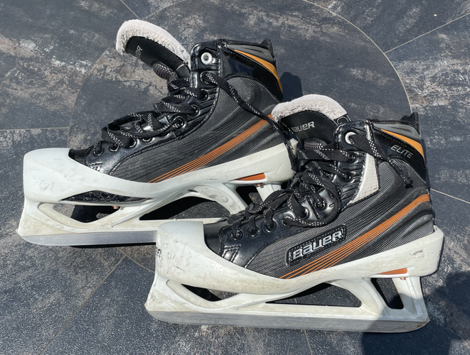 Senior Used Bauer Elite Goalie Skates Regular Width Size 9
