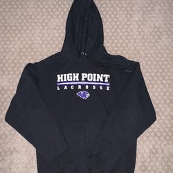 High Point Lacrosse Men’s Medium Black Hoodie (WORN ONCE)