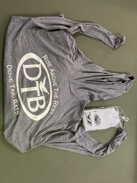 Dovetail Bats batting gloves and t-shirt hoodie.