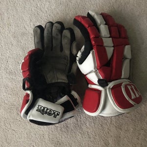Red Used Warrior 13" Riot Lacrosse Gloves