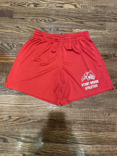 Red Women's Stony Brook Lacrosse Athletic Shorts
