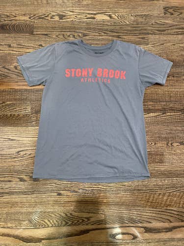 Gray Adult Medium Stony Brook Lacrosse Athletics Shirt