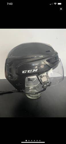 Black New Large CCM Pro Stock Resistance Helmet