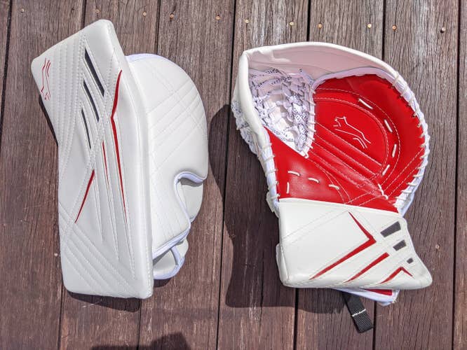 New, Never Used Senior Passau Axiom Pro Stock Glove and Blocker