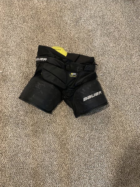 Black Used Large Bauer S29 Hockey Goalie Pants