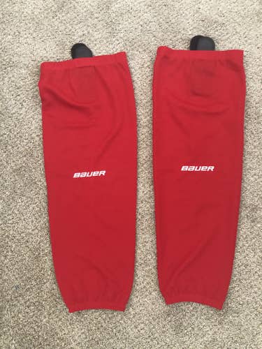 Red Senior New Small Bauer Socks