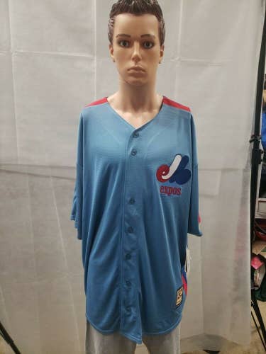 NWT Tim Raines Montreal Expos Cooperstown Collection Majestic Jersey 3X