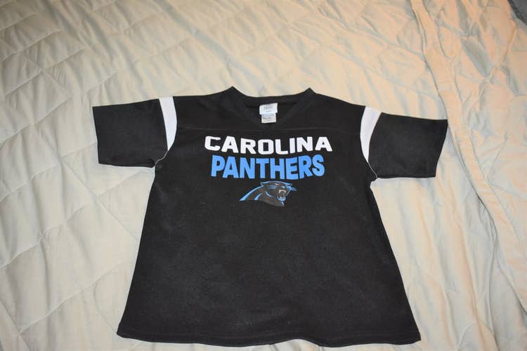 NFL Team CAROLINA PANTHERS Football Shirt, Black, Youth Medium