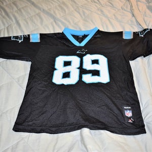 NFL Team Carolina Panthers #89 Steve Smith Football Jersey, Black. Youth XL
