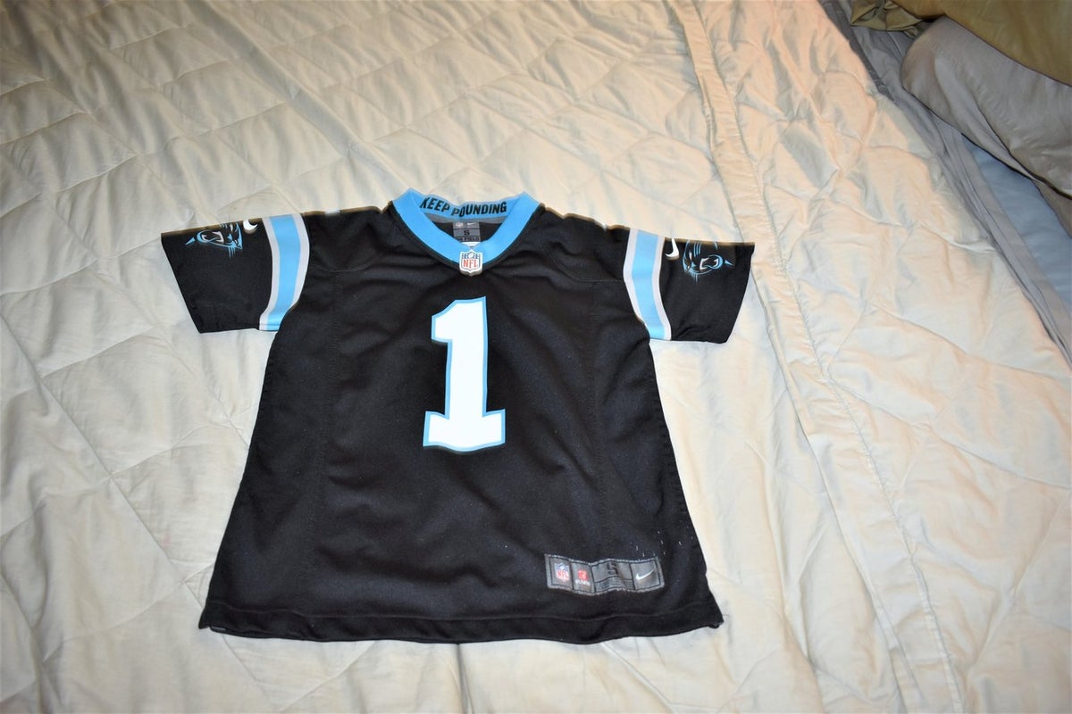 Cam Newton Carolina Panthers NFL Black and Blue Jersey Child Sz Sm