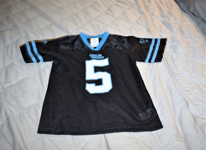 NFL Team Carolina Panthers #5 Teddy Bridgewater Football Jersey, Black.  Youth Large
