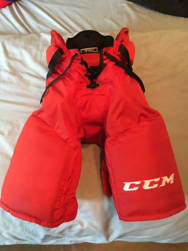 Red Senior Used Medium CCM hp UCLX Hockey Pants Pro Stock