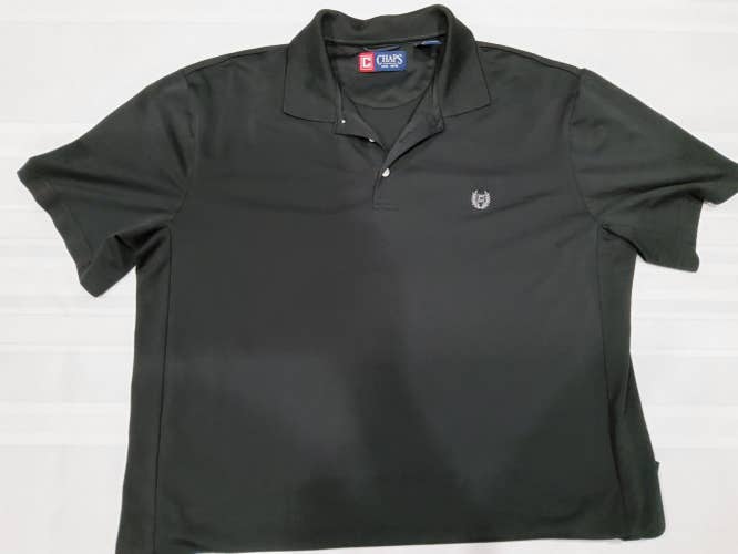 Black Adult Men's Used XL Chaps Golf Shirt