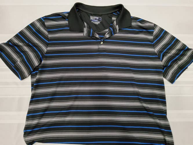 Black/White/Blue Adult Men's Used XL Chaps Golf Shirt