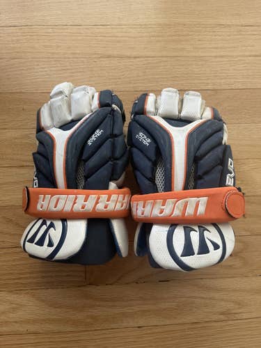 Used 91 Edition Warrior Evo Lacrosse Gloves