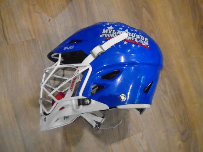 Blue Used Adult Player's Warrior Evo Helmet Super Clean