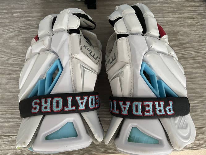 White New Player's Maverik 13" Max Lacrosse Gloves
