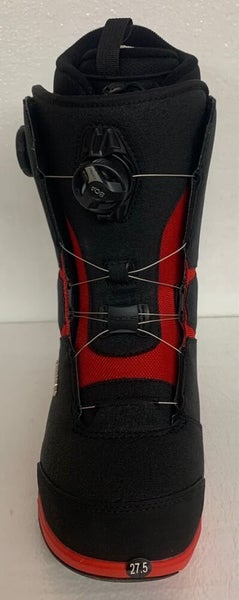 MEN'S DEELUXE “RENTAL BOA FOCUS” SNOWBOARD BOOTS (BLACK/RED) US 