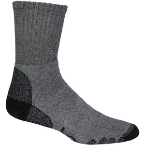 TURTLE FUR EUROSOCK "OUTDOOR" CREW SOCKS (MEDIUM) MENS 7-9,WOMENS 8-10 (GREY)