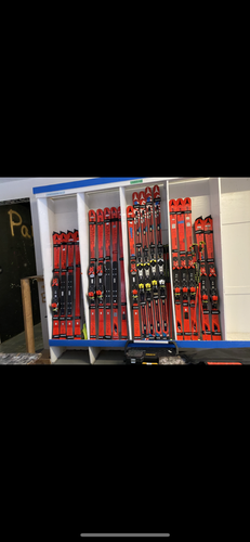 Used Men's 2019 Atomic Racing Redster FIS SL Skis With Bindings Max Din 18