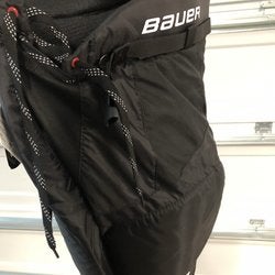 Black Junior New Large Bauer Hockey Pants