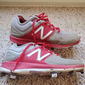Red Used Youth Kid's Size 7.0 (Women's 8.0) Metal New Balance High Top