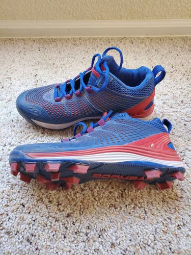 Blue Used Youth Kid's Size 6.5 (Women's 7.5) Molded Cleats Boombah High Top