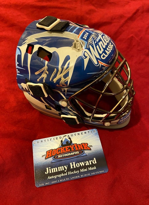 Jimmy Howard Signed / Autographed NHL Winter Classic Mini Goalie Helmet w / COA
