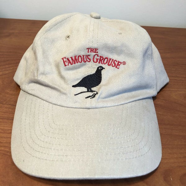 Famous Grouse Hat Baseball Cap Beige Mens Adult Scotch Whisky Drinking Bar