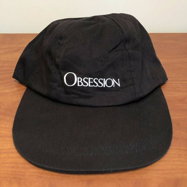 Calvin Klein Obsession Hat Baseball Cap Black Vintage Fragrance