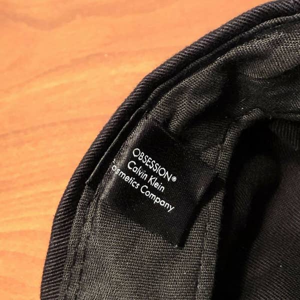Calvin Klein Obsession Hat Baseball Cap Black Vintage Fragrance