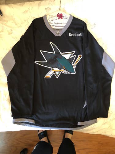 Large San Jose Sharks Black Practice Jersey