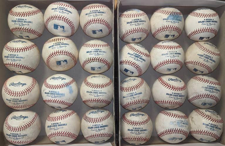 Used Rawlings Baseballs 24 Pack (2 Dozen) MLB