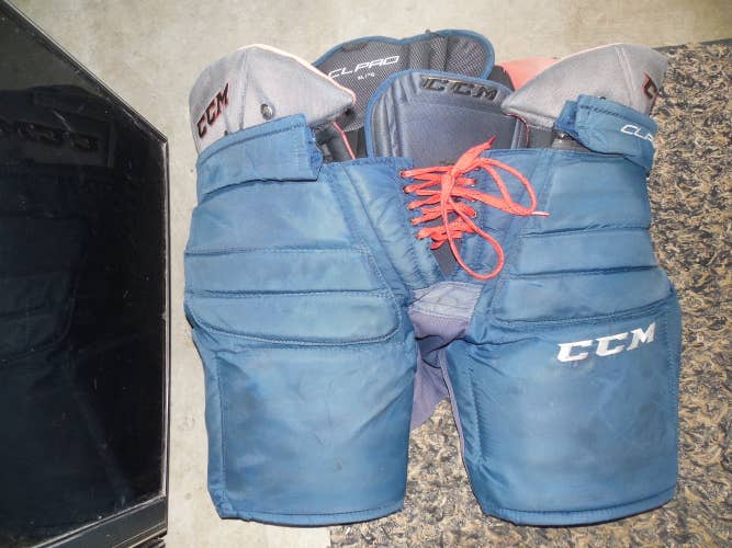 Blue Senior Used XL CCM CL Pro Hockey Goalie Pants