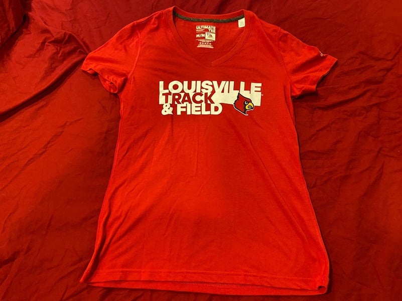Louisville Cardinals Adidas Womens T Shirt S Small Black NCAA Sports  Football