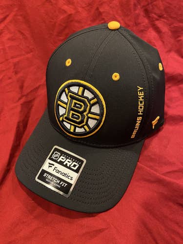 NHL Boston Bruins Fanatics Authentic Pro Hockey Stretch Fit Hat Size Medium-Large * NEW NWT