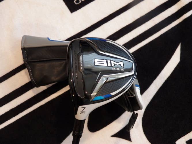 NEW LEFT HAND TAYLORMADE SIM MAX 7-WOOD 21* VENTUS REGULAR