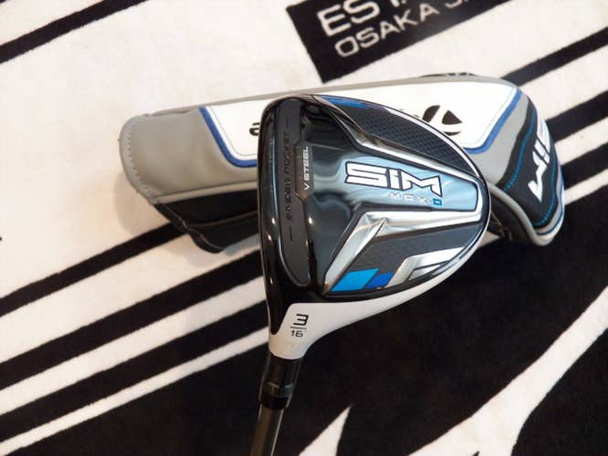 NEW LEFT HAND TAYLORMADE SIM MAX D 3-WOOD 16* UST HELIUM REGULAR