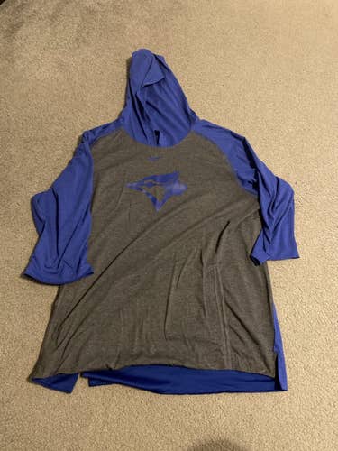 Toronto Blue Jays player issued Nike hooded shirt