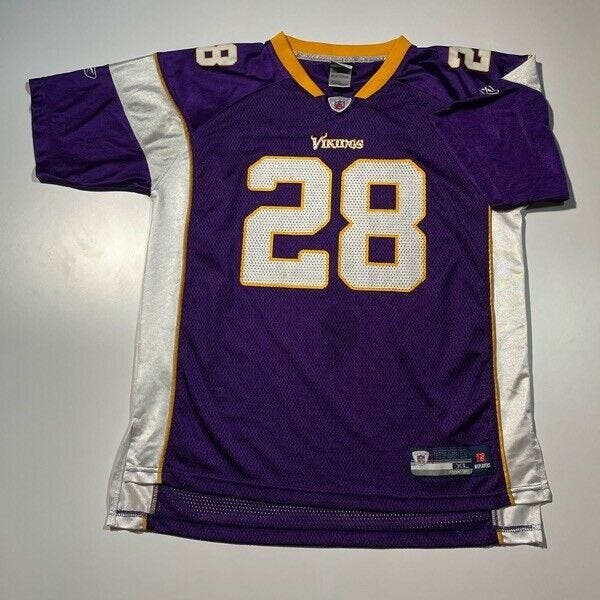 Reebok Minnesota Vikings Peterson Jersey Youth Size XL 18-20 Purple