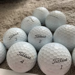 10 Used Titleist AVX Golf Balls